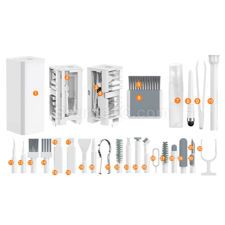 Customization 32-in-1 Multi-Purpose Cleaning Set Promotional Products