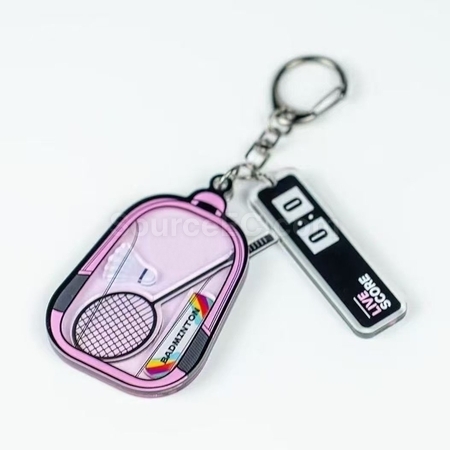 Customization Badminton Shaker Key Chain Pendant Promotional Products