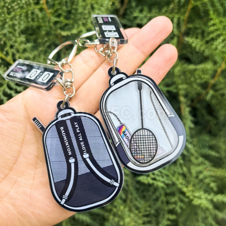 Customization Badminton Shaker Key Chain Pendant Promotional Products