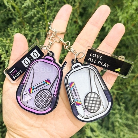 Customization Badminton Shaker Key Chain Pendant Promotional Products
