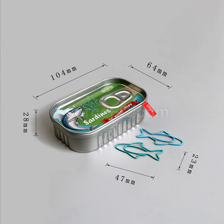 Customization Creative Sardine Canned Paperclip Promotional Products