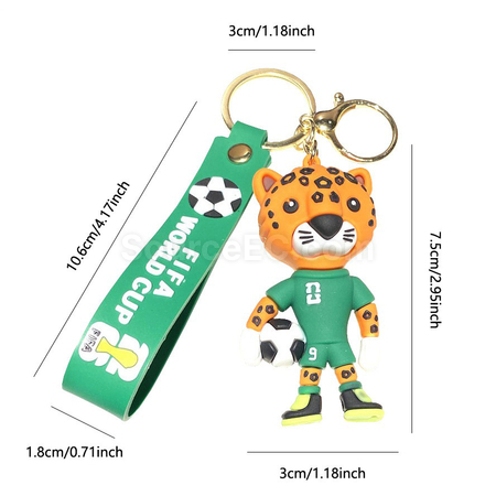 Customization US, Canada And Mexico World Cup Mascot Key Chain Pendant Promotional Products