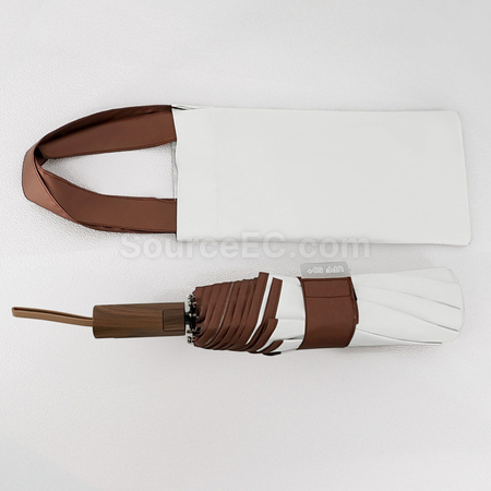 Customization Portable Color-Blocking Plastic Automatic Umbrella Promotional Products