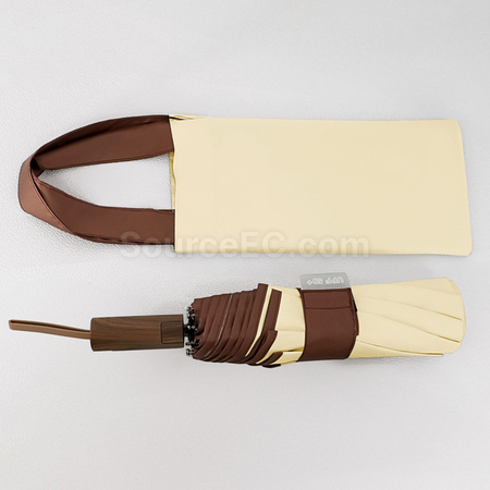 Customization Portable Color-Blocking Plastic Automatic Umbrella Promotional Products