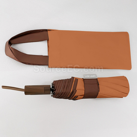 Customization Portable Color-Blocking Plastic Automatic Umbrella Promotional Products
