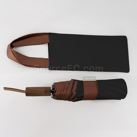 Customization Portable Color-Blocking Plastic Automatic Umbrella Promotional Products