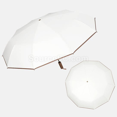 Customization Portable Color-Blocking Plastic Automatic Umbrella Promotional Products