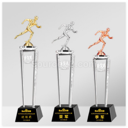 Customization Marathon Crystal Trophy Promotional Products