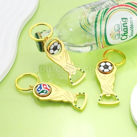 Customization US, Canada And Mexico World Cup Football Bottle Opener Key Chain Pendant Promotional Products