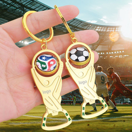 Customization US, Canada And Mexico World Cup Football Bottle Opener Key Chain Pendant Promotional Products