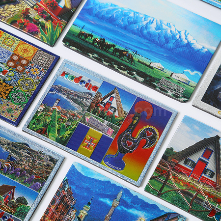 Customization Customized aluminum foil scenic refrigerator magnets Promotional Products