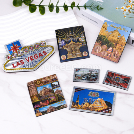 Customization Customized aluminum foil scenic refrigerator magnets Promotional Products