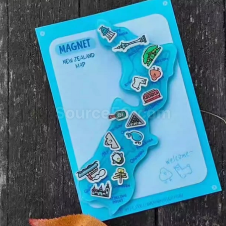Customization Custom Acrylic Map Fridge Magnets Promotional Products