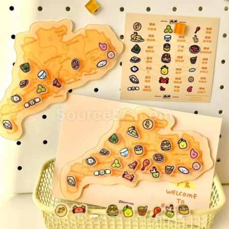 Customization Custom Acrylic Map Fridge Magnets Promotional Products