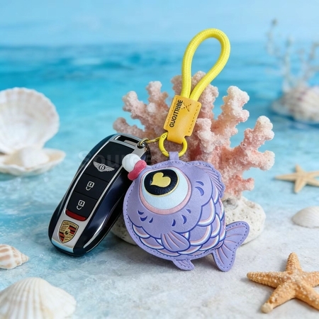 Customization Bubble-blowing fish squeeze toy keychain Promotional Products