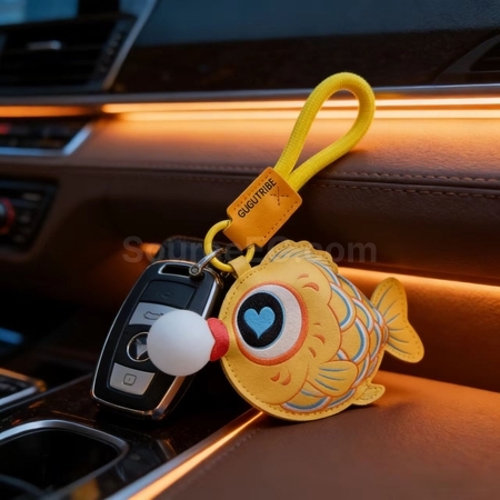 Customization Bubble-blowing fish squeeze toy keychain Promotional Products
