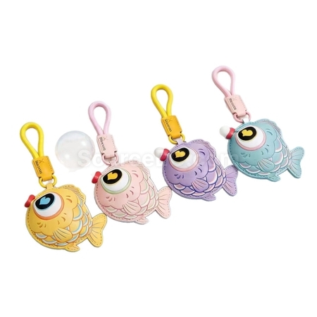 Customization Bubble-blowing fish squeeze toy keychain Promotional Products