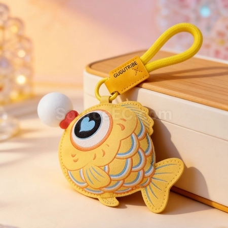 Customization Bubble-blowing fish squeeze toy keychain Promotional Products