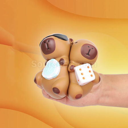 Customization Mahjong Capybara Squishy Stress Relief Toy Promotional Products