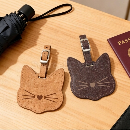 Customization Eco-friendly Cat Luggage Tag Made from Coffee Grounds Promotional Products