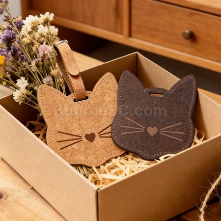 Customization Eco-friendly Cat Luggage Tag Made from Coffee Grounds Promotional Products