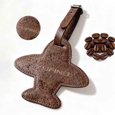 Customization Eco-friendly airplane luggage tag made from coffee grounds Promotional Products