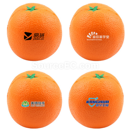 Customization Orange-shaped PU stress ball Promotional Products