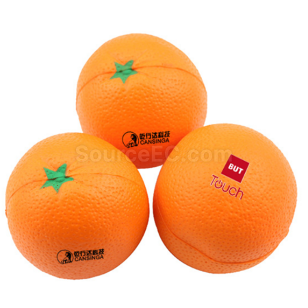 Customization Orange-shaped PU stress ball Promotional Products