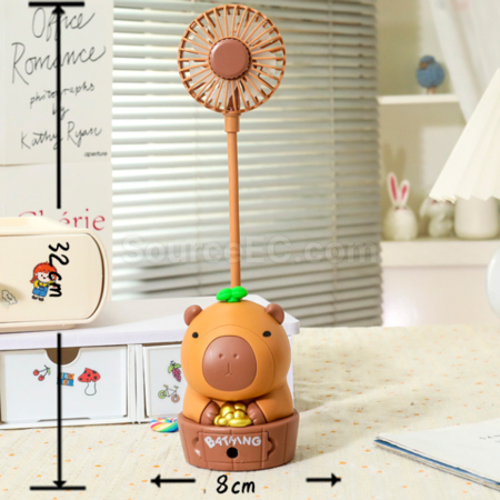Customization Cartoon Pencil Sharpener USB Rechargeable Mini Fan Promotional Products