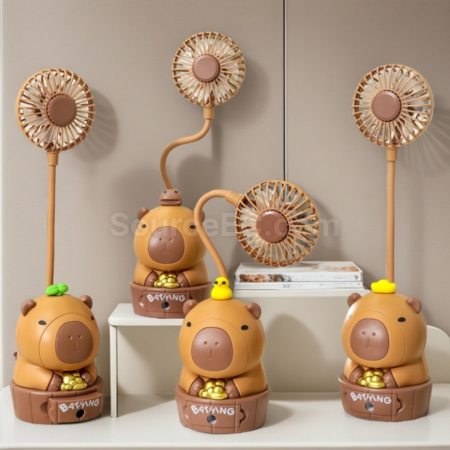 Customization Cartoon Pencil Sharpener USB Rechargeable Mini Fan Promotional Products