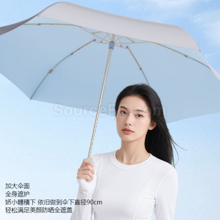 Customization Titanium Silver UV-Protective Umbrella for Sunny and Rainy Days Promotional Products