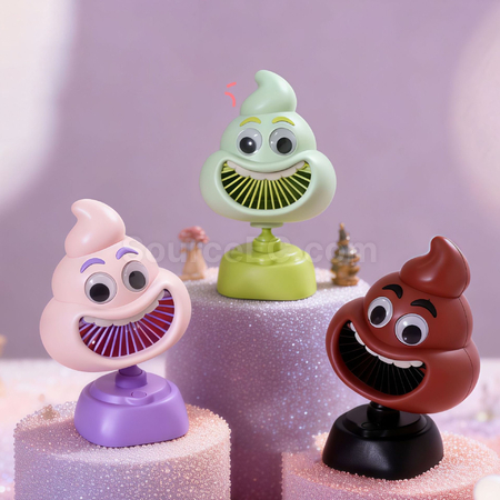Customization Funny Poop-Shaped Rechargeable Mini Fan Promotional Products