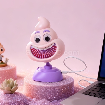 Customization Funny Poop-Shaped Rechargeable Mini Fan Promotional Products