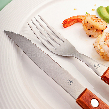 Customization Titanium Wood Tableware Set Promotional Products