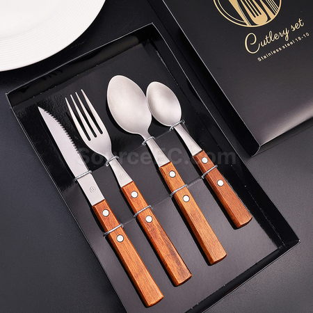 Customization Titanium Wood Tableware Set Promotional Products