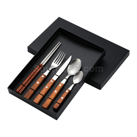 Customization Titanium Wood Tableware Set Promotional Products