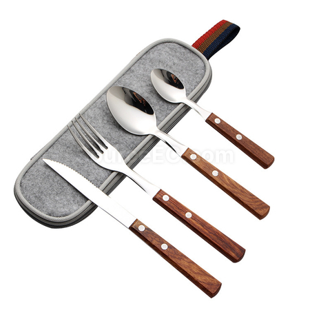 Customization Titanium Wood Tableware Set Promotional Products
