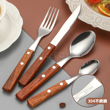 Customization Titanium Wood Tableware Set Promotional Products