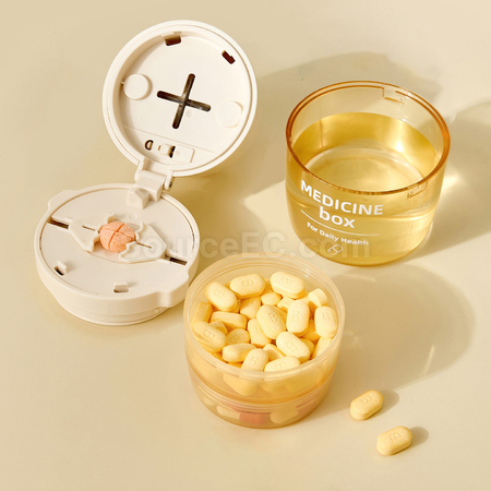 Customization Multi-Function Pill Case With Self-Contained Cup Promotional Products