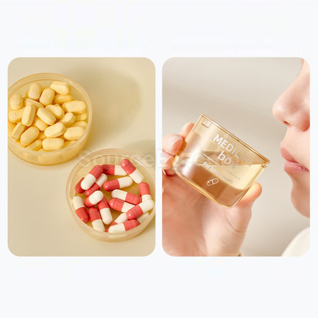 Customization Multi-Function Pill Case With Self-Contained Cup Promotional Products