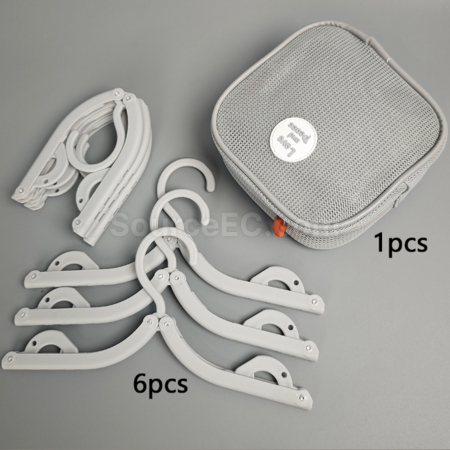 Customization Folding Clothes Hanger With Storage Bag, Travel Clothes Drying Rack Promotional Products