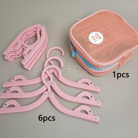 Customization Folding Clothes Hanger With Storage Bag, Travel Clothes Drying Rack Promotional Products