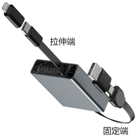 Customization Retractable Type-C Aluminum Alloy 60W Fast Charging Data Cable Promotional Products