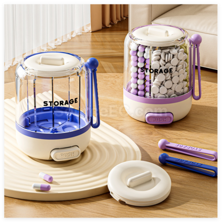 Customization Press-Type Compartmentalized Medicine Box Promotional Products