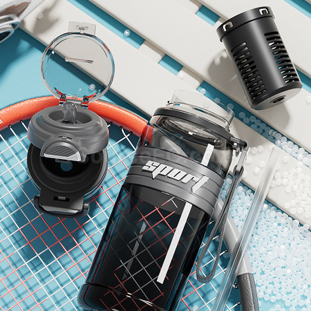 Customization Dual-suction Straw Sports Water Bottle Promotional Products