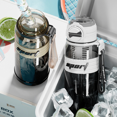 Customization Dual-suction Straw Sports Water Bottle Promotional Products
