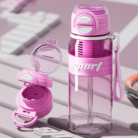 Customization Dual-suction Straw Sports Water Bottle Promotional Products