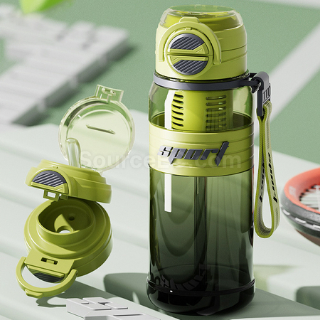 Customization Dual-suction Straw Sports Water Bottle Promotional Products