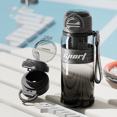 Customization Dual-suction Straw Sports Water Bottle Promotional Products