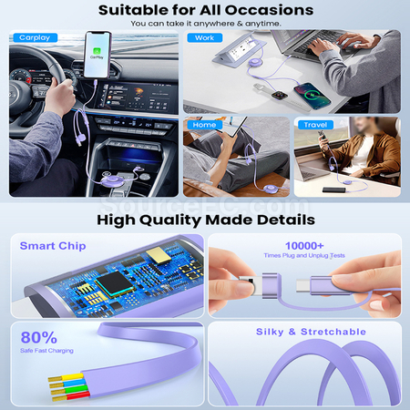 Customization 5-in-1 Retractable Data Cable Promotional Products